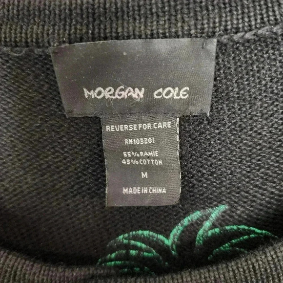 Morgan Cole Sweater Womens Medium Cardigan Short Sleeve Fruit Beaded Button - Picture 3 of 6